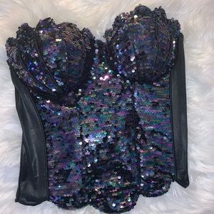 Sequin corset top